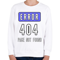PRINTFASHION ERROR 404 - Gyerek pulóver - Fehér