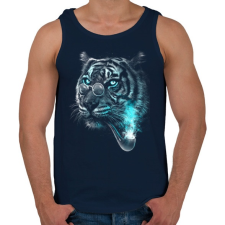 PRINTFASHION Értelmiségi tigris - Férfi atléta - Sötétkék atléta, trikó