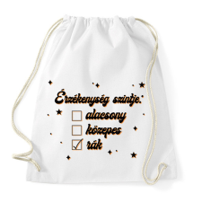 PRINTFASHION Érzékenység szintje - Sportzsák, Tornazsák - Fehér tornazsák