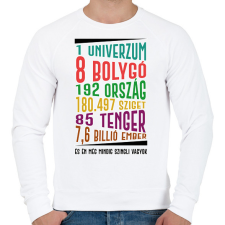 PRINTFASHION És én még mindig szingli vagyok - Férfi pulóver - Fehér férfi pulóver, kardigán