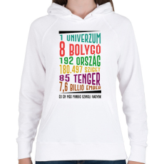 PRINTFASHION És én még mindig szingli vagyok - Női kapucnis pulóver - Fehér