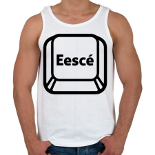 PRINTFASHION "Esc" billentyű - Férfi atléta - Fehér atléta, trikó