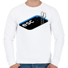 PRINTFASHION Escape - Férfi pulóver - Fehér férfi pulóver, kardigán