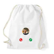 PRINTFASHION Escobar calling 2 - Sportzsák, Tornazsák - Fehér tornazsák