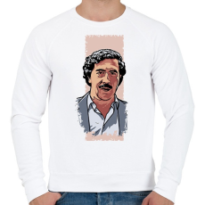 PRINTFASHION Escobar - Férfi pulóver - Fehér