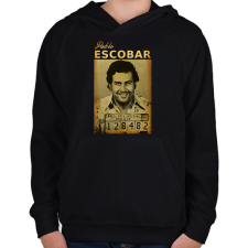 PRINTFASHION escobar - Gyerek kapucnis pulóver - Fekete gyerek pulóver, kardigán