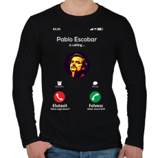 PRINTFASHION Escobar magyar feketére - Férfi hosszú ujjú póló - Fekete