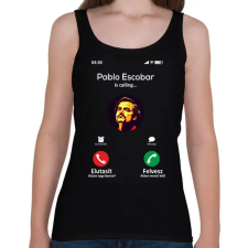 PRINTFASHION Escobar magyar feketére - Női atléta - Fekete női trikó