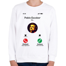 PRINTFASHION Escobar magyar - Gyerek pulóver - Fehér gyerek pulóver, kardigán