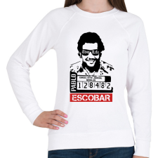 PRINTFASHION Escobar thug life - Női pulóver - Fehér női pulóver, kardigán