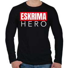 PRINTFASHION ESKRIMA HERO - Férfi hosszú ujjú póló - Fekete férfi póló