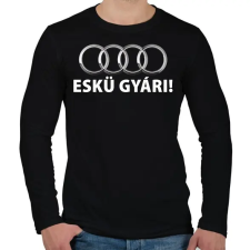 PRINTFASHION Eskü gyári! - Férfi hosszú ujjú póló - Fekete férfi póló