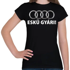 PRINTFASHION Eskü gyári! - Női póló - Fekete