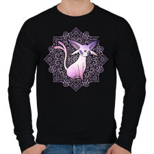 PRINTFASHION Espeon - Férfi pulóver - Fekete férfi pulóver, kardigán