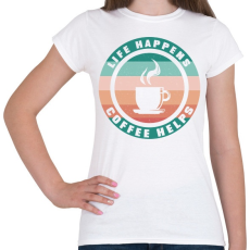 PRINTFASHION Espresso - Női póló - Fehér