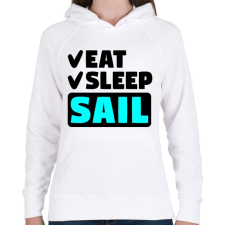 PRINTFASHION ESS - Női kapucnis pulóver - Fehér női pulóver, kardigán