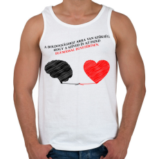 PRINTFASHION Ész és szív - Férfi atléta - Fehér