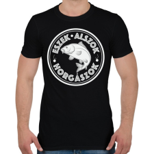 PRINTFASHION EszekAlszokHorgaszokFeher-06 - Férfi póló - Fekete férfi póló