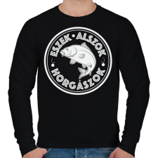 PRINTFASHION EszekAlszokHorgaszokFeher-06 - Férfi pulóver - Fekete férfi pulóver, kardigán