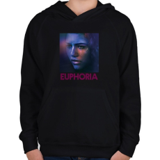 PRINTFASHION Euphoria - Gyerek kapucnis pulóver - Fekete