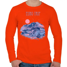 PRINTFASHION Európai utazás - Férfi hosszú ujjú póló - Narancs
