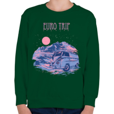 PRINTFASHION Európai utazás - Gyerek pulóver - Sötétzöld