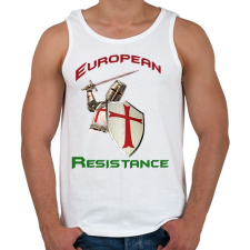PRINTFASHION European Resistance - Férfi atléta - Fehér atléta, trikó