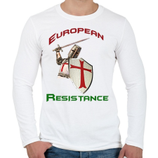 PRINTFASHION European Resistance - Férfi hosszú ujjú póló - Fehér férfi póló