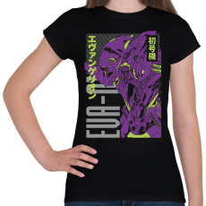 PRINTFASHION Evangelion - Női póló - Fekete
