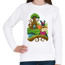 PRINTFASHION Everdell királynő - Női pulóver - Fehér női pulóver, kardigán