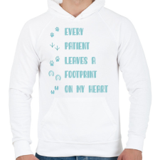PRINTFASHION Every patient - Állatorvos - Férfi kapucnis pulóver - Fehér férfi pulóver, kardigán