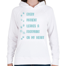 PRINTFASHION Every patient - Állatorvos - Női kapucnis pulóver - Fehér