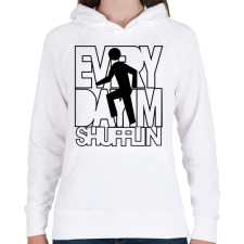 PRINTFASHION everyday-im-shufflin-black - Női kapucnis pulóver - Fehér női pulóver, kardigán