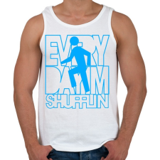 PRINTFASHION everyday-im-shufflin-cyan - Férfi atléta - Fehér atléta, trikó