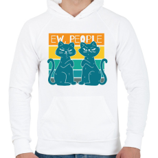 PRINTFASHION Ew people - Férfi kapucnis pulóver - Fehér
