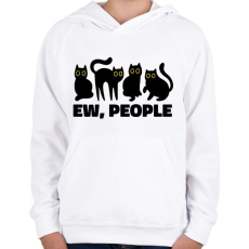 PRINTFASHION Ew People - Gyerek kapucnis pulóver - Fehér