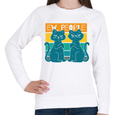 PRINTFASHION Ew people - Női pulóver - Fehér női pulóver, kardigán