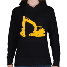 PRINTFASHION Excavator - Női kapucnis pulóver - Fekete női pulóver, kardigán