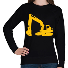 PRINTFASHION Excavator - Női pulóver - Fekete női pulóver, kardigán