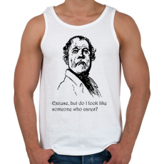 PRINTFASHION Excuse, but do I? - Férfi atléta - Fehér