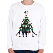 PRINTFASHION EXO Christmas - Gyerek pulóver - Fehér gyerek pulóver, kardigán