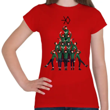 PRINTFASHION EXO Christmas - Női póló - Piros női póló