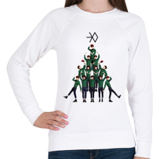 PRINTFASHION EXO Christmas - Női pulóver - Fehér
