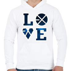PRINTFASHION Exo Love - Férfi kapucnis pulóver - Fehér