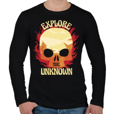 PRINTFASHION Explore - fedezd fel az ismeretlent - Férfi hosszú ujjú póló - Fekete