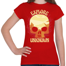 PRINTFASHION Explore - fedezd fel az ismeretlent - Női póló - Piros női póló