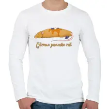 PRINTFASHION Extreme pancake rat - Férfi hosszú ujjú póló - Fehér férfi póló