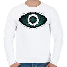 PRINTFASHION EYE - Férfi pulóver - Fehér férfi pulóver, kardigán