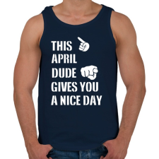 PRINTFASHION Ez a áprilisi csávó szép napot kíván neked - Férfi atléta - Sötétkék atléta, trikó