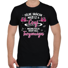 PRINTFASHION Ez a csaj megmutatja - Targonca - Férfi póló - Fekete